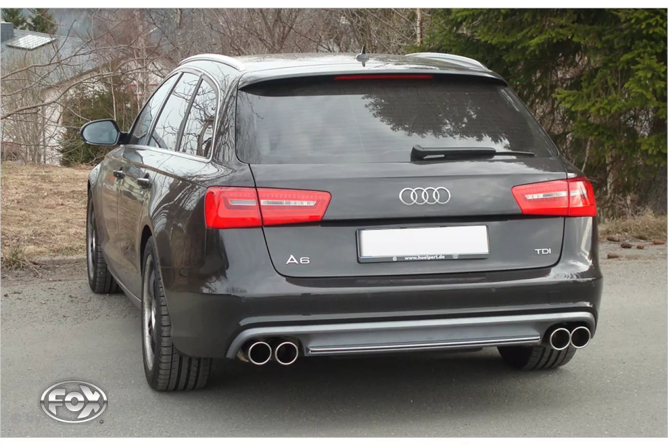 Fox Duplex Auspuff Sportauspuff Endschalldämpfer für Audi A6 4G 3,0 TFSI 220/228