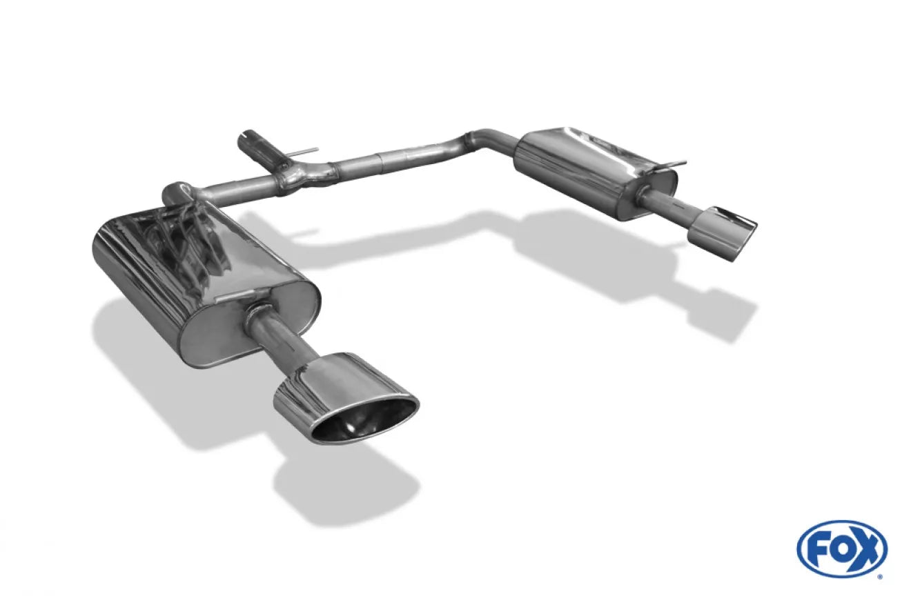 Fox Duplex Auspuff Sportauspuff Endschalldämpfer für Hyundai i40 CW Diesel 1.7l