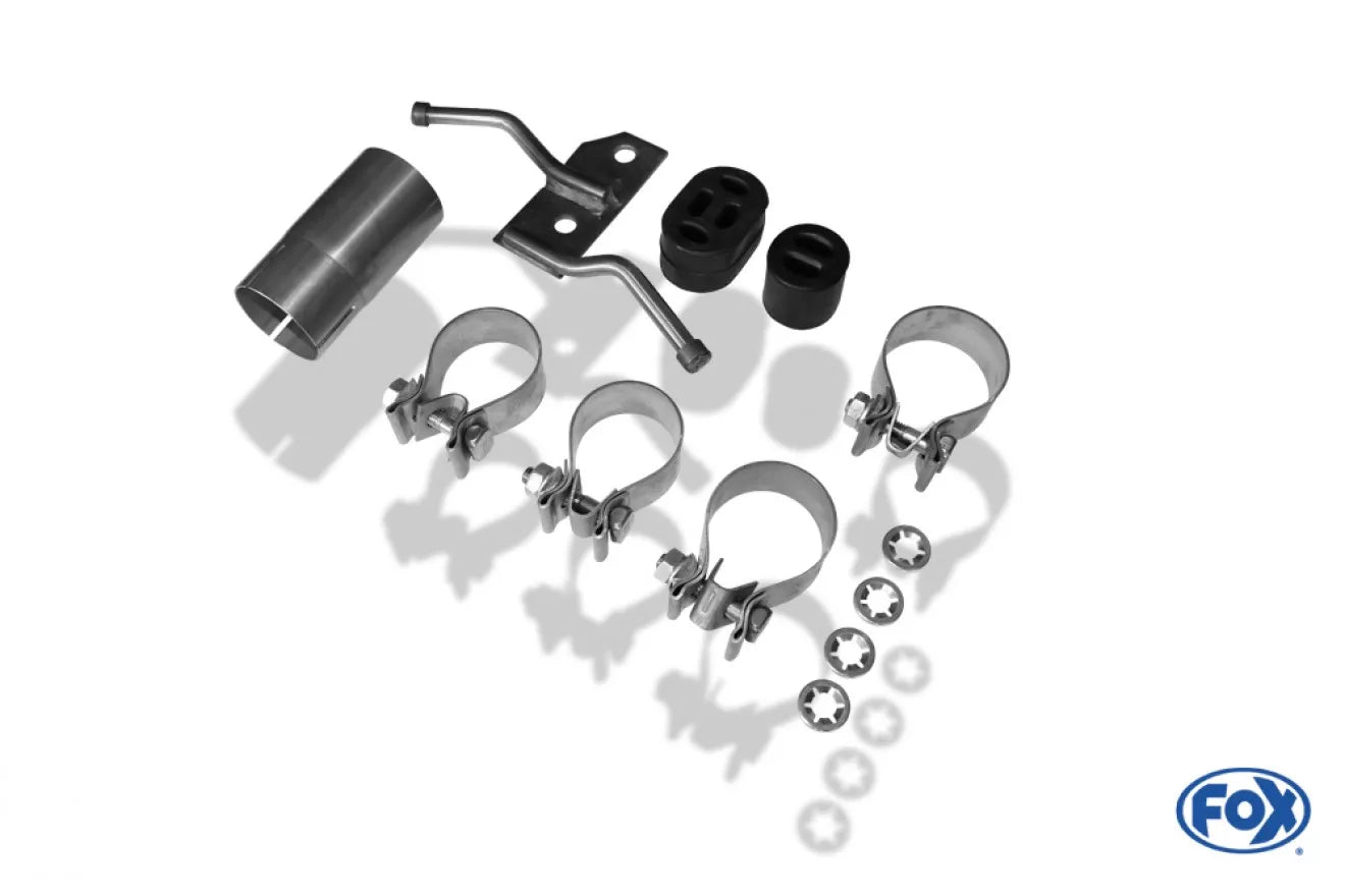 Fox Duplex Auspuff Sportauspuff Endschalldämpfer für Mercedes C-Klasse C180 C200