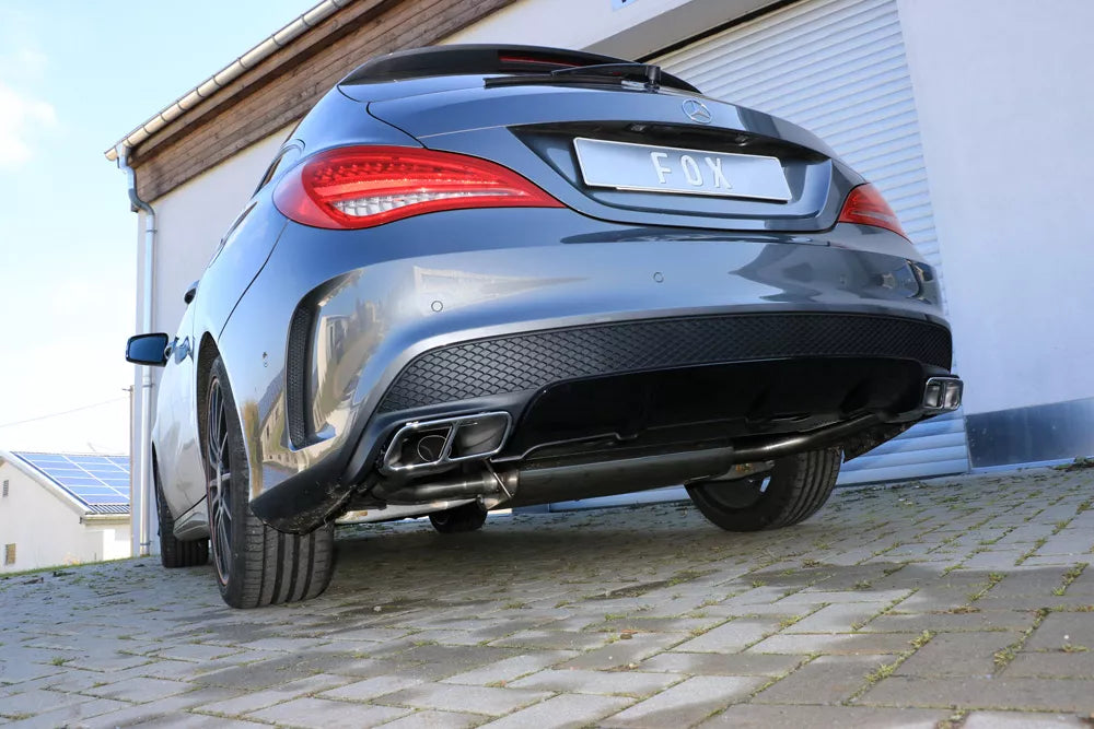 Fox Sportauspuff Duplex Sportendschalldämpfer für Mercedes CLA 117 Shooting