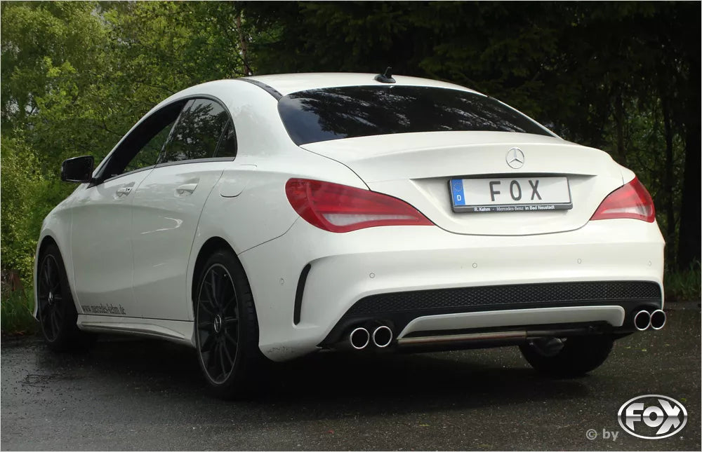Fox Sportauspuff Duplex Sportendschalldämpfer für Mercedes CLA 117 Shooting