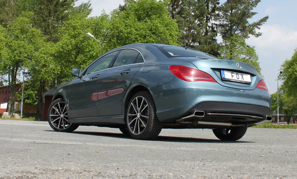 Fox Sportauspuff Duplex Sportendschalldämpfer für Mercedes CLA 117 Shooting