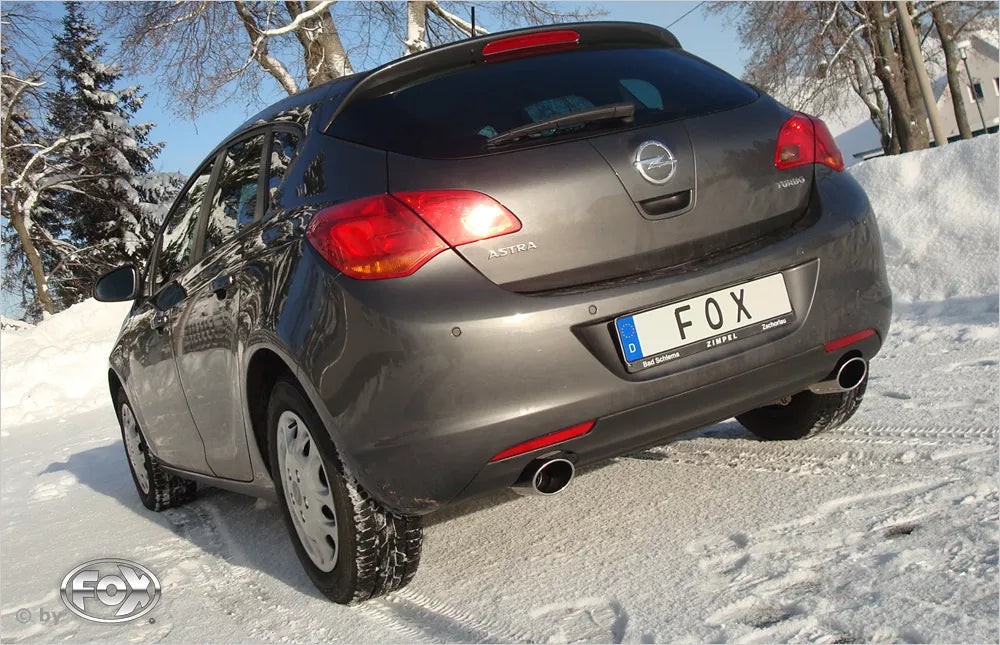 Fox Duplex Auspuff Sportauspuff Komplettanlage für Opel Astra J Limo 1,6l