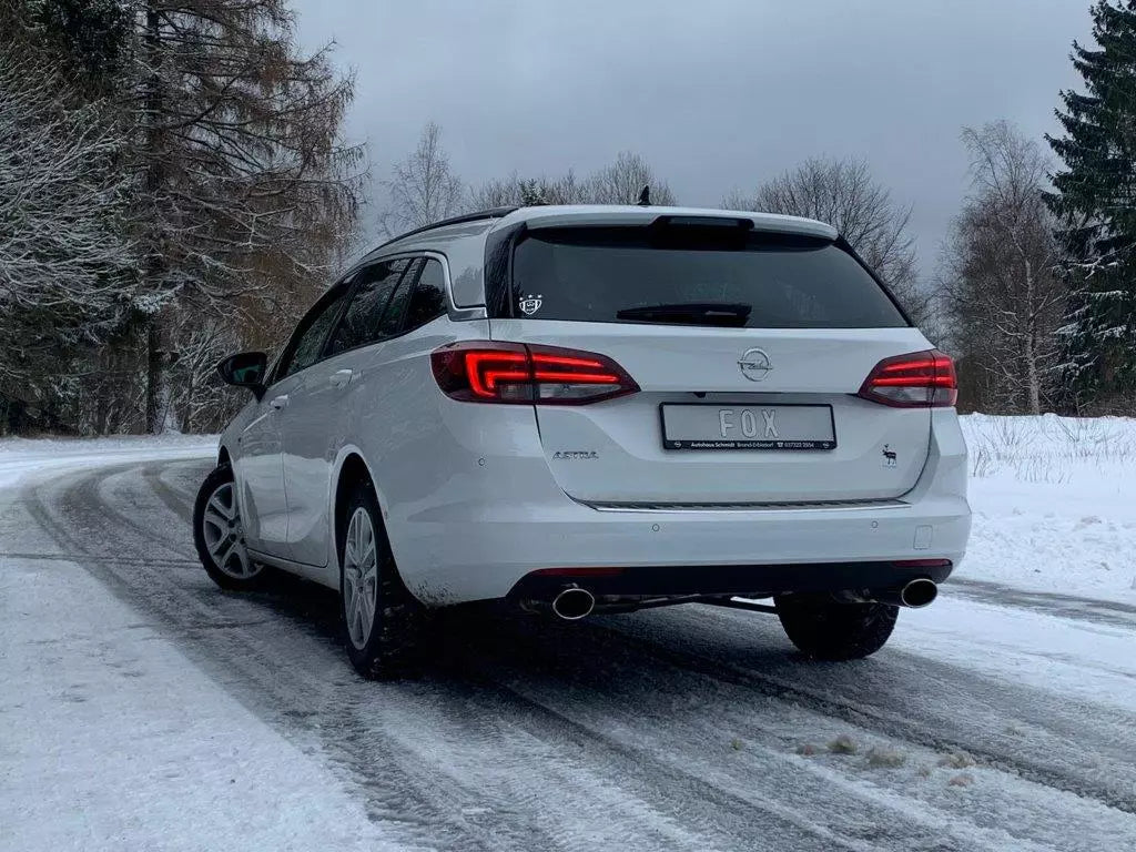 Fox Duplex Sportauspuff Komplettanlage für Opel Astra K Sports Tourer 1.6l Turbo