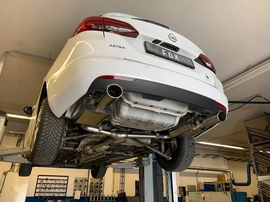 Fox Duplex Sportauspuff Komplettanlage für Opel Astra K Sports Tourer 1.6l Turbo