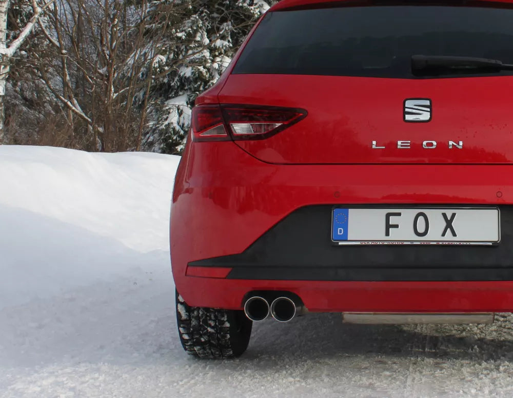 Fox Auspuff Sportauspuff Endschalldämpfer für Seat Leon - 5F 1,2l 63/77kW 1,4l