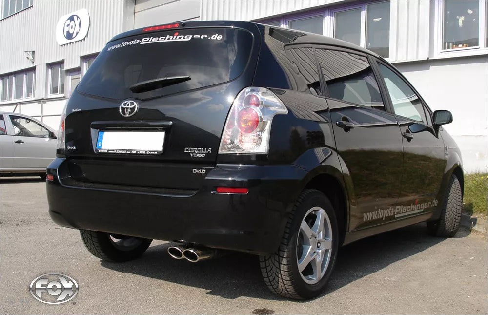 Fox Auspuff Sportauspuff Endschalldämpfer für Toyota Corolla Verso R1 Benzin 1.8