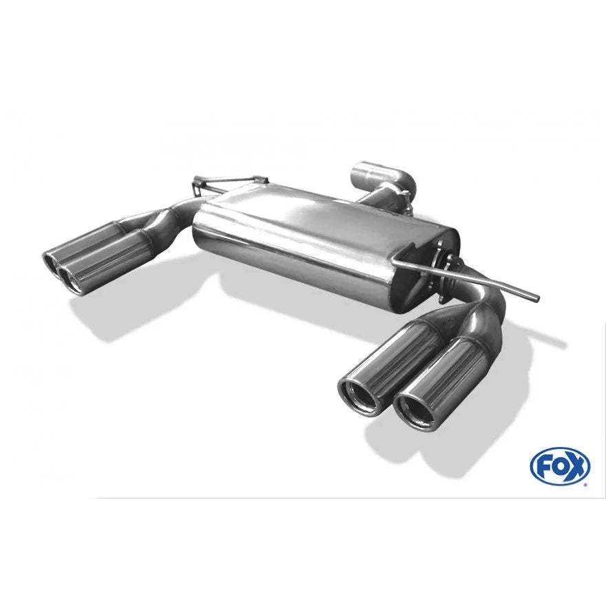 Fox Duplex Auspuff Sportauspuff Endschalldämpfer für Audi A3 Typ 8P Sportback
