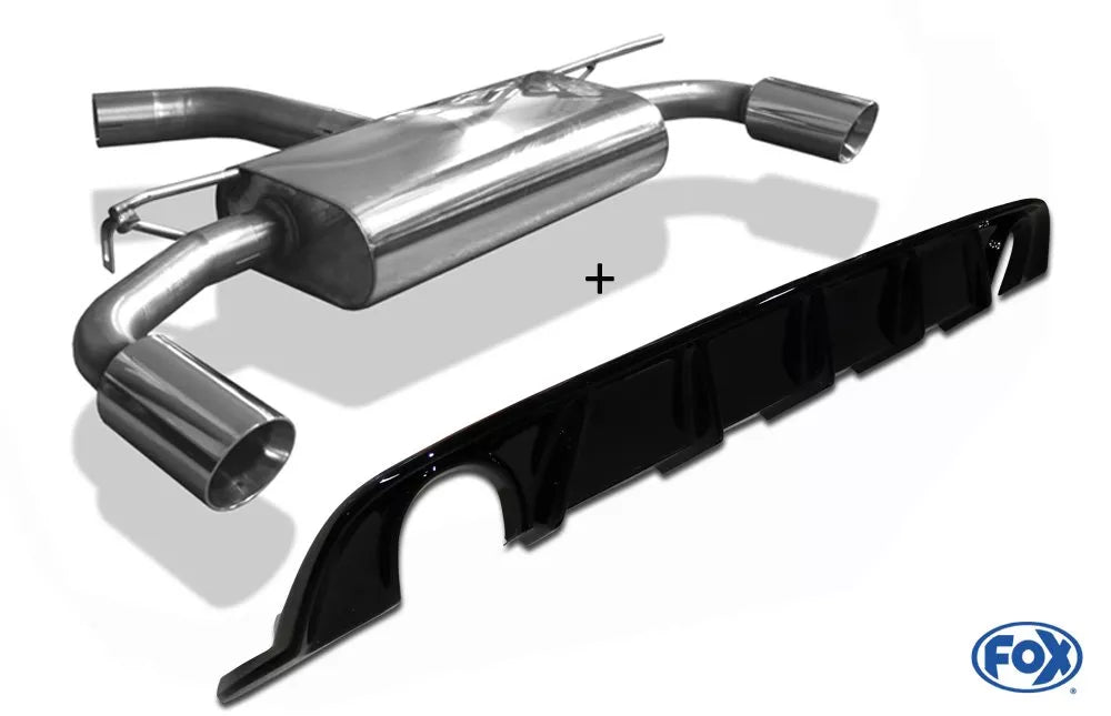 Fox Duplex Auspuff Sportauspuff Komplettanlage für VW Golf 7 Facelift 1.5l 110kW
