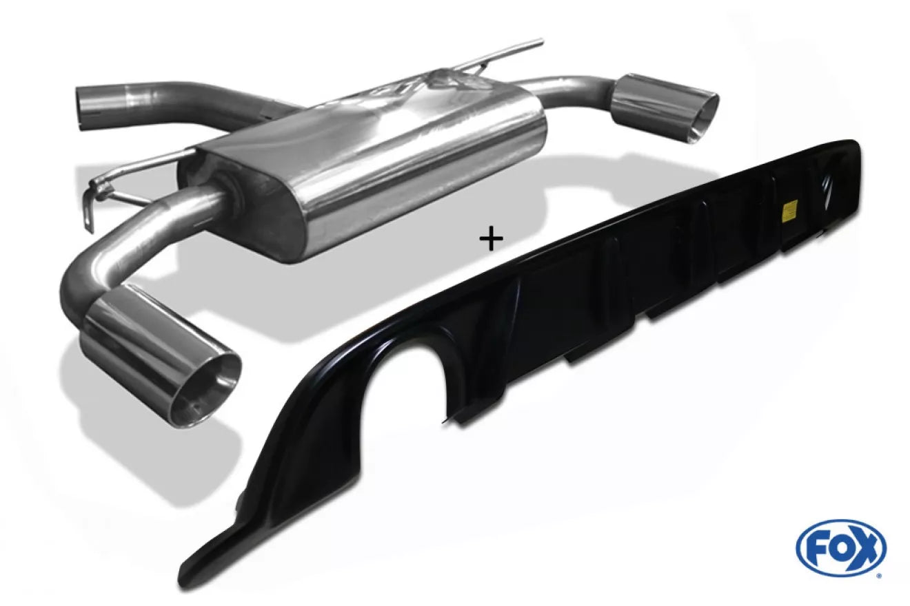 Fox Duplex Auspuff Sportauspuff Komplettanlage für VW Golf 7 Facelift 1.5l 110kW