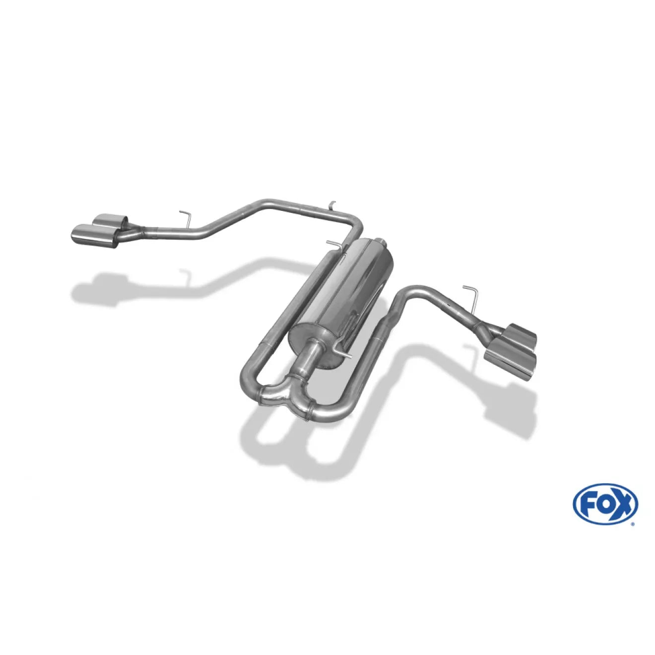 Fox Auspuff Sportauspuff Endschalldämpfer für Ford Ranger Doppelkabine 4x4 2.2