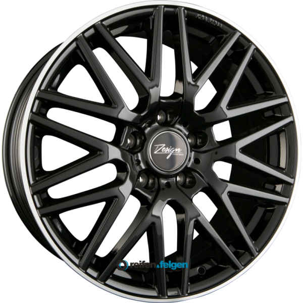 Z Design Wheels Z001 8x18 ET35 5x120 NB72.6 Black Lip Polished werk91-4 8x18 ET35 5x120 Alufelge Schwarz